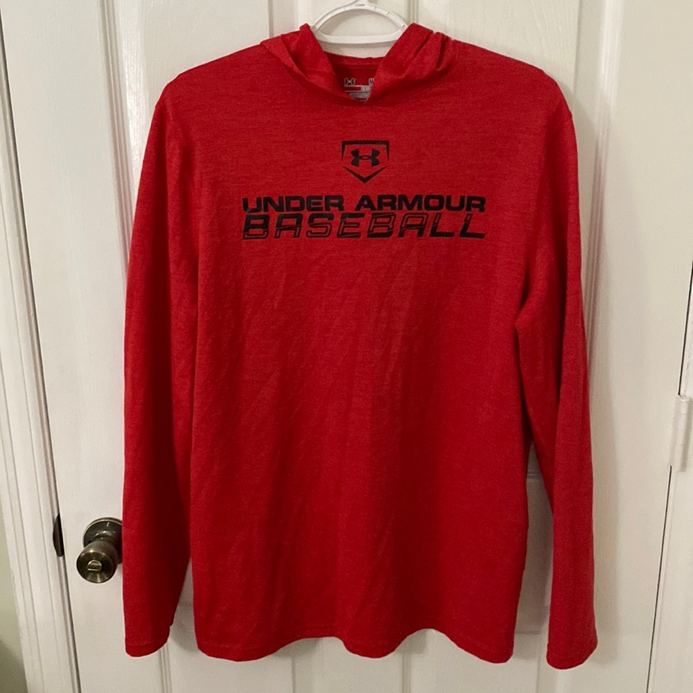 Under Armor Baseball Hoodie. Light Weight Heat Gear.